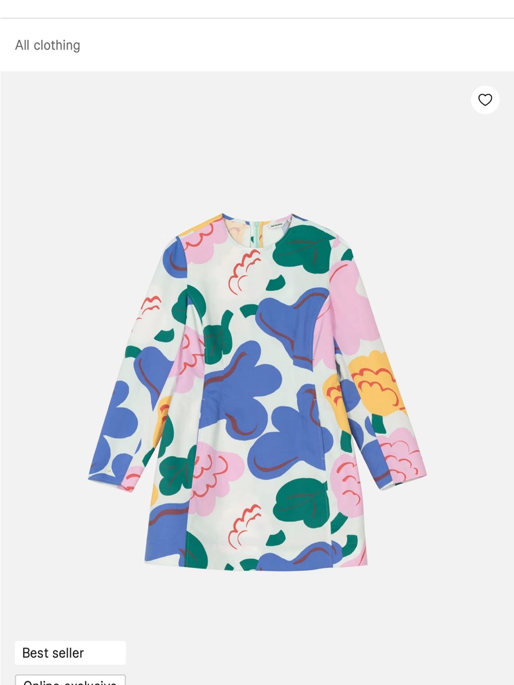 Marimekko Iloinen Kukasta Kukkaan Dress Sz US 6/36 - Picture 4 of 14